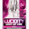 Прозрачный вибратор-реалистик Lucidity Halo Light Up Vibe - 23 см. купить в секс шопе
