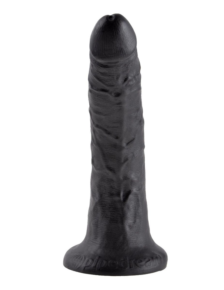 Чёрный фаллоимитатор с присоской 7  Cock - 17,8 см. купить в секс шопе