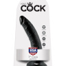 Чёрный фаллоимитатор с присоской 7  Cock - 17,8 см. купить в секс шопе