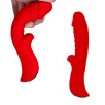 Красный вибромассажер 5  Silicone Wild Passion - 19,1 см. купить в секс шопе