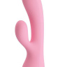 Нежно-розовый вибратор Zachary с клиторальным стимулятором - 17,8 см. купить в секс шопе