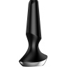 Черная анальная пробка с вибрацией Satisfyer Plug-ilicious 2 - 14 см. купить в секс шопе