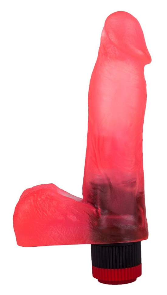 Розовый вибратор в форме розового фаллоса - 16,5 см. купить в секс шопе