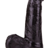 Чёрный виброфаллос со встроенным пультом - 16,5 см. купить в секс шопе
