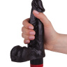 Чёрный виброфаллос со встроенным пультом - 16,5 см. купить в секс шопе
