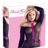 Неоново-розовая сбруя на шею и талию Bad Kitty Body Harness купить в секс шопе
