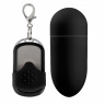 Чёрное виброяйцо MACEY с пультом ДУ - 8 см. купить в секс шопе