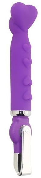 Фиолетовый вибратор ALICE 20-Function Heart Shaped Vibe - 18,2 см. купить в секс шопе