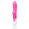 Розовый вибромассажер-кролик с функцией нагрева - 23,7 см. купить в секс шопе