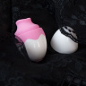 Бело-розовый стимулятор с язычком Tori купить в секс шопе