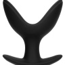 Черная анальная пробка-эспандер Split 4 - 8,5 см. купить в секс шопе