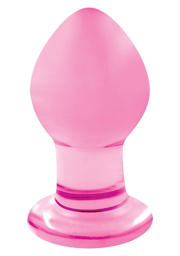 Малая розовая стеклянная анальная пробка Crystal Small - 6,2 см. купить в секс шопе