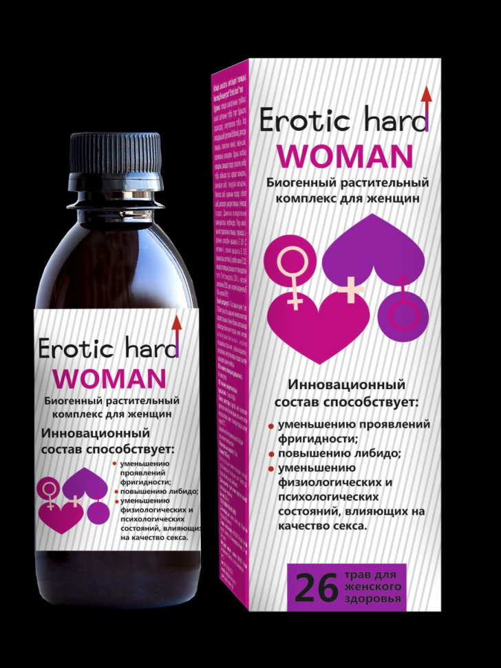 Женский биогенный концентрат для повышения либидо Erotic hard Woman - 250 мл. купить в секс шопе