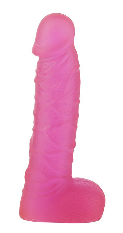 Розовый фаллоимитатор XSKIN 7 PVC DONG TRANSPARENT PINK - 18 см. купить в секс шопе