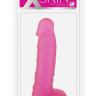 Розовый фаллоимитатор XSKIN 7 PVC DONG TRANSPARENT PINK - 18 см. купить в секс шопе