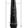 Черный анальный реалистичный стимулятор на присоске - 25,5 см. купить в секс шопе