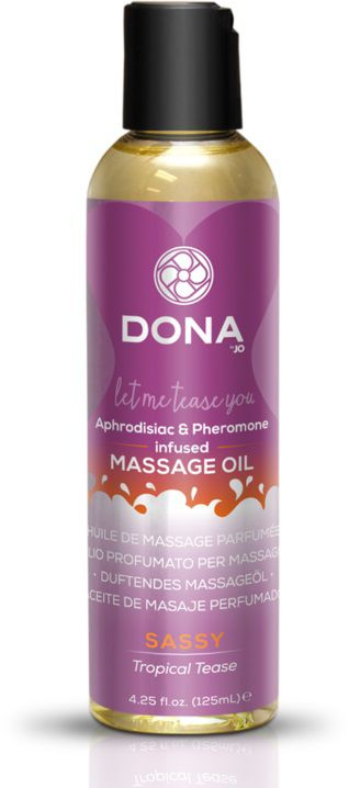 Массажное масло с феромонами DONA Sassy Tropical Tease - 125 мл. купить в секс шопе