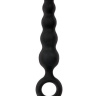 Черный анальный стимулятор-елочка с ограничительным колечком - 8,5 см. купить в секс шопе