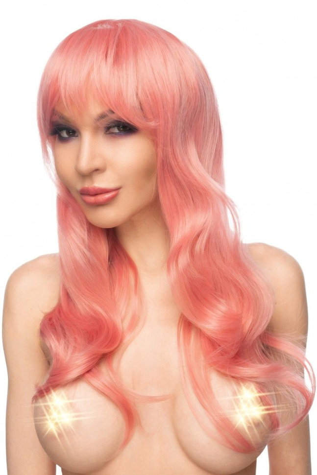 Розовый парик  Сэкера  купить в секс шопе