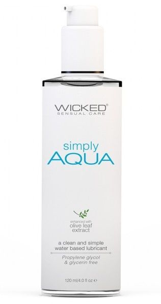 Легкий лубрикант на водной основе Wicked Simply AQUA - 120 мл. купить в секс шопе