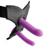 Набор из 2 фиолетовых насадок для пояса харнесс Incurve Silicone G-spot Duo Dildo Set купить в секс шопе
