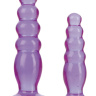 Набор фиолетовых анальных пробок купить в секс шопе