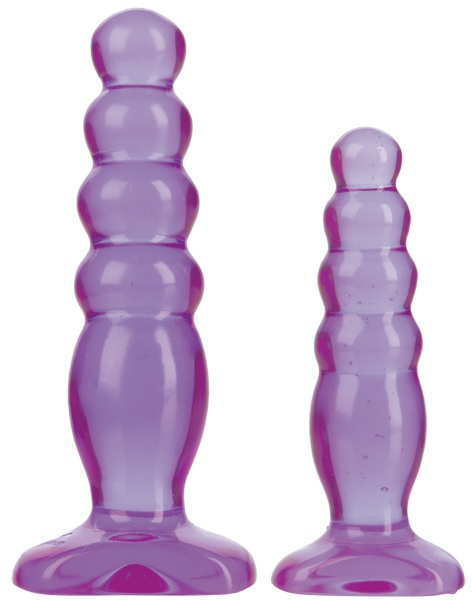 Набор фиолетовых анальных пробок купить в секс шопе