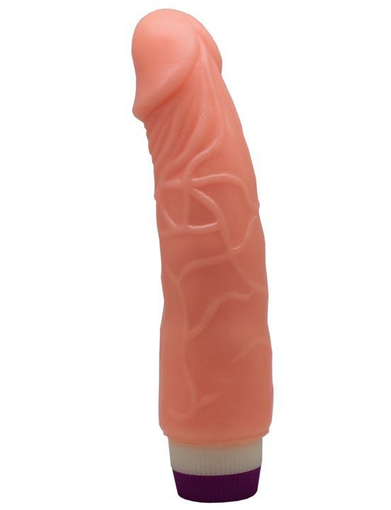 Телесный вибратор-реалистик - 19,5 см. купить в секс шопе