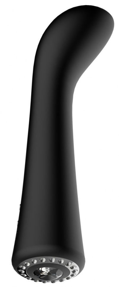 Черный вибромассажер для точки G Glimmer - 20,5 см. купить в секс шопе