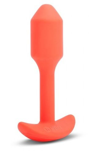 Оранжевая вибропробка для ношения B-vibe Snug Plug 1 - 10 см. купить в секс шопе