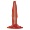 Маленькая красная анальная пробка Basix Rubber Works Mini Butt Plug - 10,8 см. купить в секс шопе