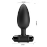 Черная анальная пробка с вибропулей - 11,8 см. купить в секс шопе