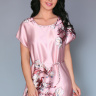 Нежно-розовая сорочка Amalia с цветочным рисунком купить в секс шопе