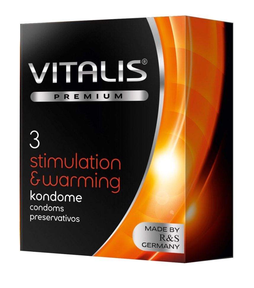 Презервативы VITALIS PREMIUM stimulation   warming с согревающим эффектом - 3 шт. купить в секс шопе