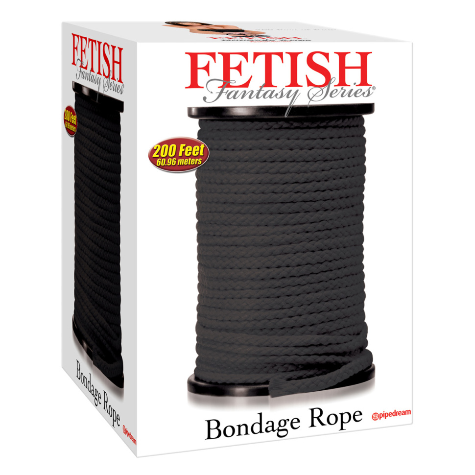 Черная веревка для связывания Bondage Rope - 60,9 м. купить в секс шопе