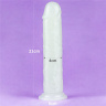 Прозрачный, светящийся в темноте фаллоимитатор Lumino Play Dildo - 21 см. купить в секс шопе