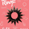 Чёрное эрекционное кольцо Rings Cristal купить в секс шопе