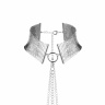 Серебристый ошейник с цепочками Desir Metallique Collar купить в секс шопе