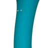 Бирюзовый вакуумный вибростимулятор с нагреваемой ручкой Halo 2 - 22,5 см. купить в секс шопе