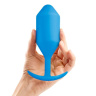 Синяя пробка для ношения B-vibe Snug Plug 5 - 14 см. купить в секс шопе