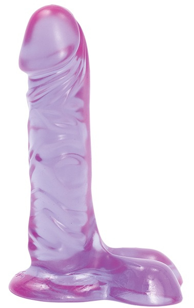 Фиолетовый гелевый фаллоимитатор - 18,5 см. купить в секс шопе