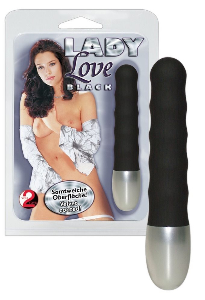 Чёрный мини-вибратор Lady Love - 11 см. купить в секс шопе