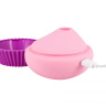 Розовый вакуум-волновой вибратор в форме капкейка купить в секс шопе