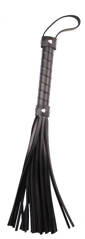 Черная многохвостая плеть Pleasure Whip - 46 см. купить в секс шопе