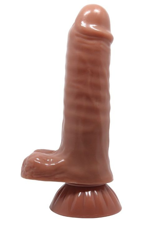 Гнущийся фаллоимитатор на присоске Baron - 18,5 см. купить в секс шопе