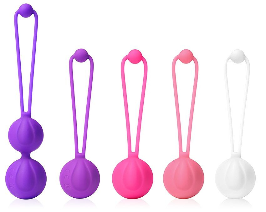 Набор из 5 разноцветных вагинальных шариков купить в секс шопе