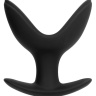 Черная анальная пробка-эспандер Split 6 - 10,5 см. купить в секс шопе