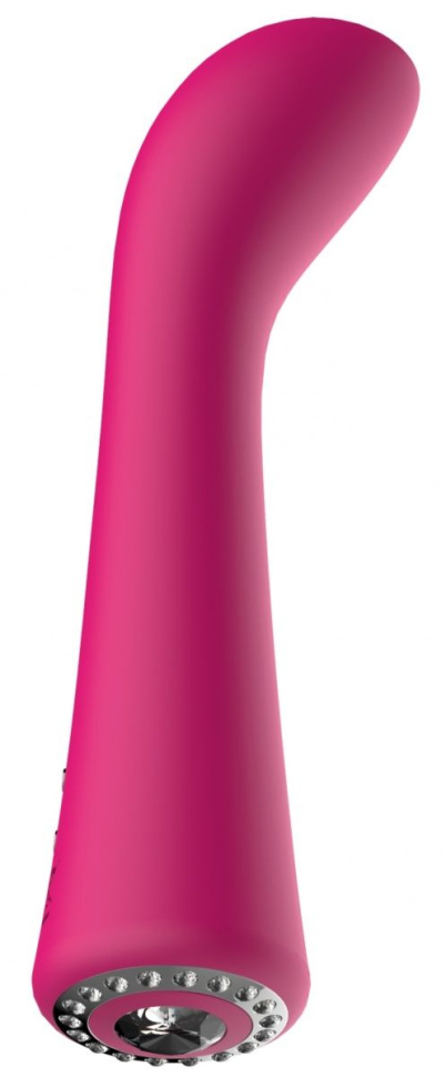 Розовый вибромассажер для точки G Glimmer - 20,5 см. купить в секс шопе