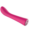 Розовый вибромассажер для точки G Glimmer - 20,5 см. купить в секс шопе