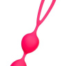 Ярко-розовые вагинальные шарики с петелькой купить в секс шопе